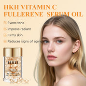 HKH Vitamin C Serum for Face: 48 Capsules Retinol Anti-Aging Wrinkle Repair Serum - Vitamin E Niacinamide Oil for Women - Daily Deep Skin Care for Fine Lines Smoothing Hydrating Brightening
