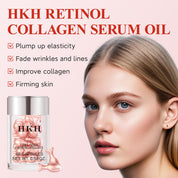 HKH Retinol Serum Capsules for Face: 48 Capsules Vitamin A Anti-Aging Wrinkle Skin Care Night Serum - Vitamin E Collagen Oil for Women - Daily Deep skincare for Fine Lines Smooths Hydrates - 0.58 Oz