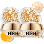 HKH Vitamin C Super Serum for Face - Anti Aging Skincare Vitamin E Facial Serum Capsules with Niacinamide - Vit C Serum Oil for Women - Moisturise & Even Skin Tone - Travel Friendly (38 Capsules)