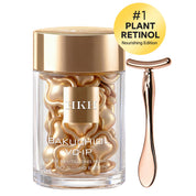 HKH Plant Retinol (Low-Irritation)+ Vitamin C TIME CAPSULE Rapid Skin Renewing Anti-Aging Face Serum Capsules, Improve Appearance of Dark Spots, Tone, Fine Lines, Travel Friendly (30 Capsules)