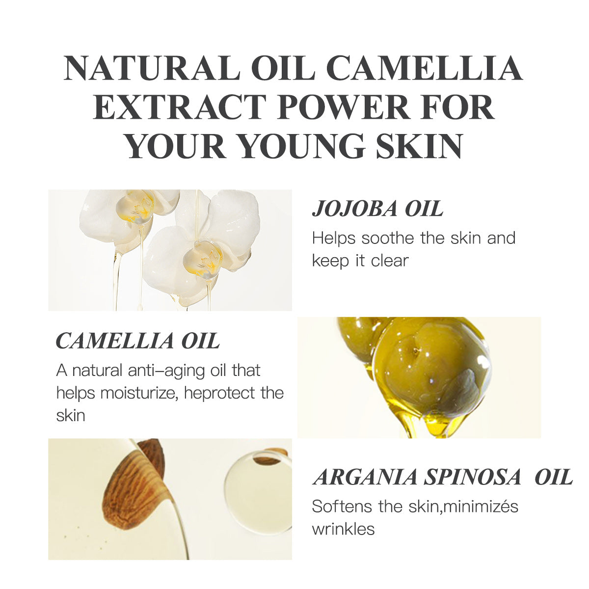 Triple Vitamin C Serum Capsules For Face: Dark Spots Correction with Camellia Niacinamide VE Anti-Aging Skincare Serum For Women - 28 Capsules To Tighten Sagging Skin And Fine Lines